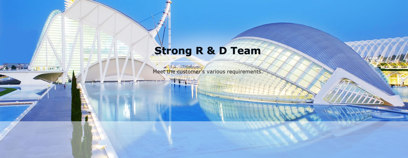 Strong R & D team. Meet the customer's various requirements